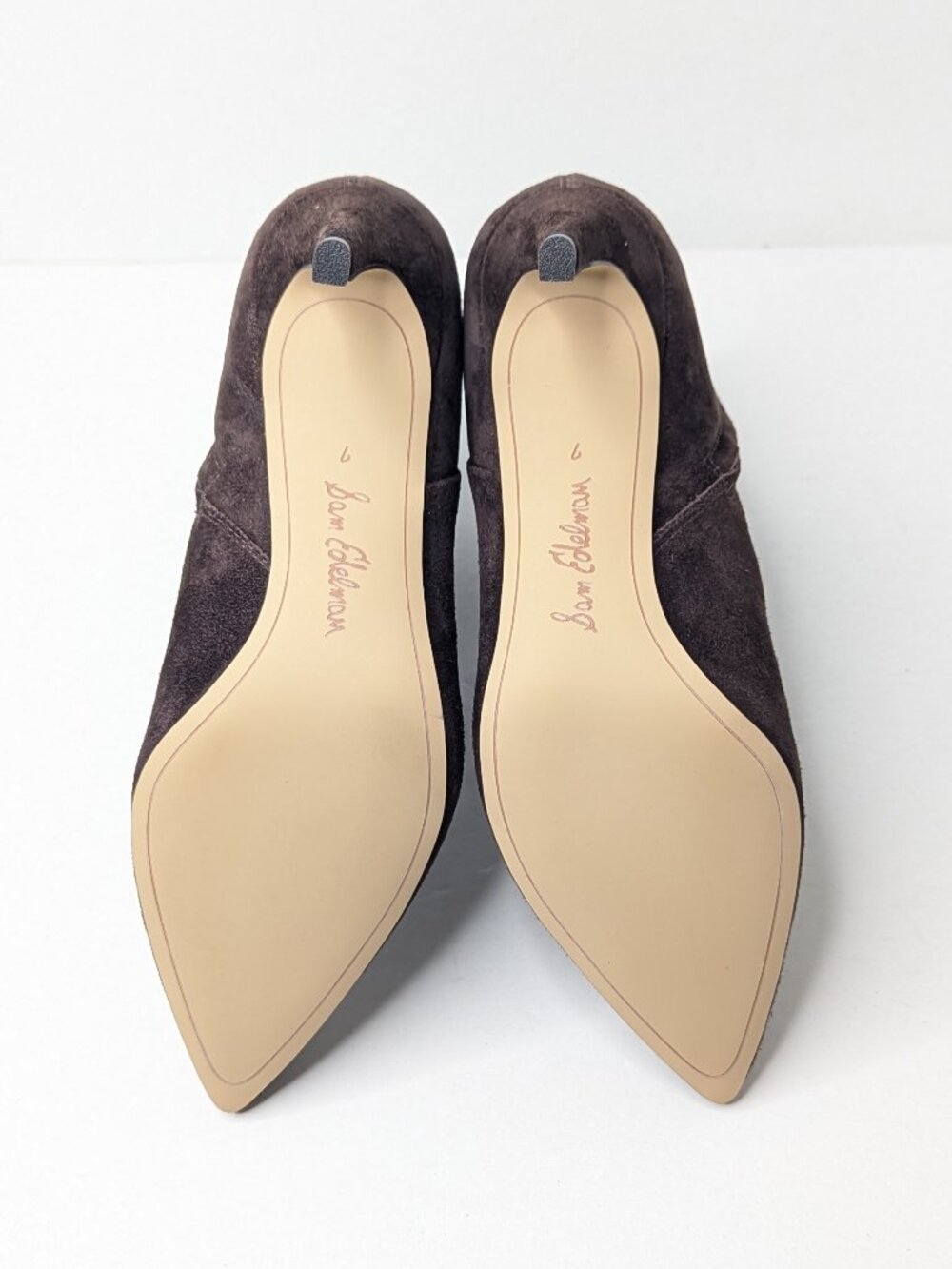 Sam Edelman Ukie Ankle Booties Chocolate Suede Womens 7 - Picture 5 of 7